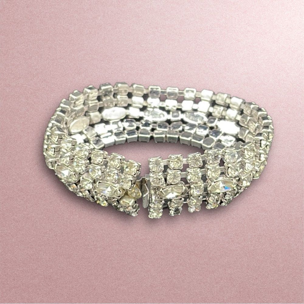 Bracelet Vintage Rhinestone 6.5”